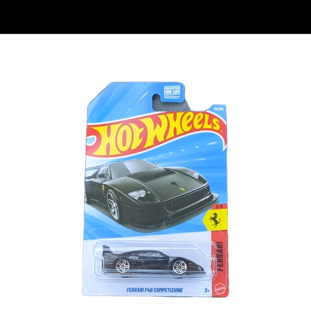 Hot Wheels Black Ferrari F40 Competizione Toy Car